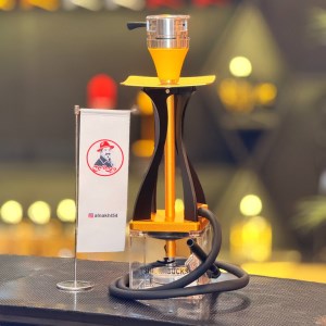 ست قلیان SHISHABUCKS آکواریومی پایه دار بدنه مشکی طلایی ست قلیان SHISHABUCKS آکواریومی پایه دار بدنه مشکی طلایی