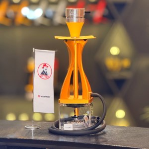 ست قلیان SHISHABUCKS آکواریومی پایه دار بدنه طلایی