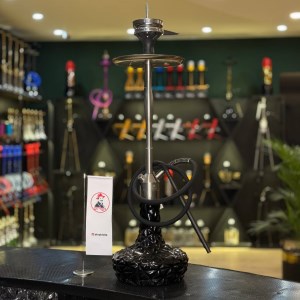 قلیان کرنو بزرگ نیویورک بدنه نقره ای شیشه کریستال مشکی کد KE102 قلیان کرنو بزرگ نیویورک بدنه نقره ای شیشه کریستال مشکی کد KE102