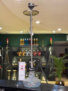 قلیان کرنو ایفل نیویورک بدنه نقره ای شیشه آیس هفت رنگ کد KE131