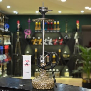 قلیان کرنو بزرگ نیویورک بدنه نقره ای شیشه کریستال نسکافه ای کد KE106 قلیان کرنو بزرگ نیویورک بدنه نقره ای شیشه کریستال نسکافه ای کد KE106