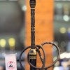ست قلیان مسترلوکس بزرگ بدنه مشکی طرح love شیشه مشکی شب تاب کد mr112