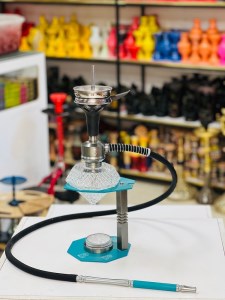ست قلیان هوکا مدل الماسی رنگ سبز HO103