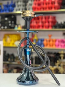 ست قلیان مسترپوک مینی بدنه ابی شیشه جیوه ای ME100